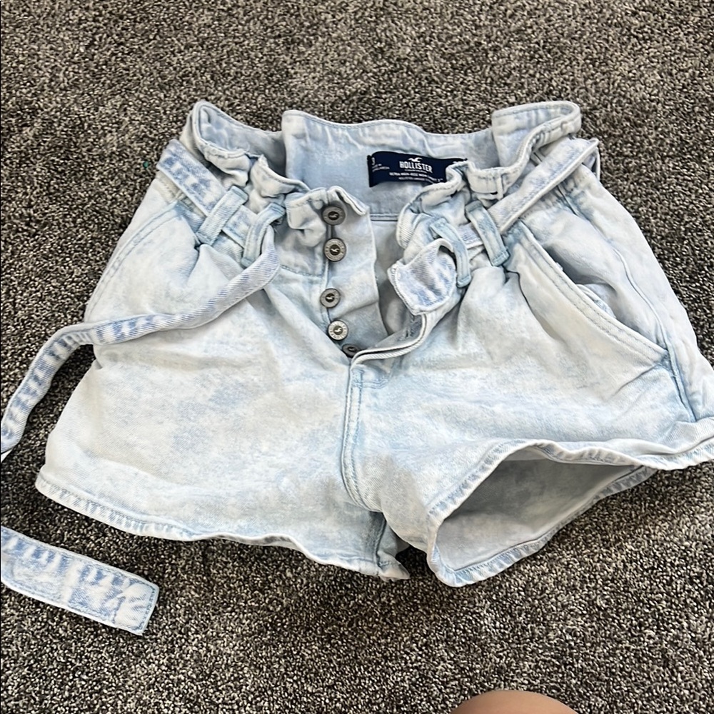 Hollister Blue High Waist Shorts